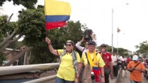 Manifestantes exigen la liberación de Maduro en la frontera Colombia-Venezuela