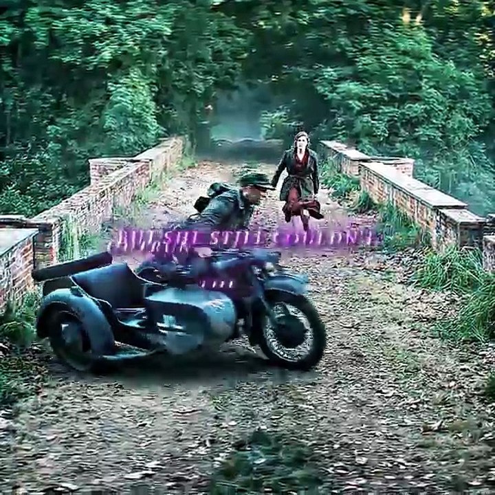 The soldier chased the woman on motorcycles, only to fall into her trap