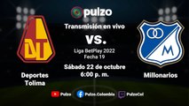 🔴 EN VIVO: Deportes Tolima vs Millonarios | Fútbol profesional colombiano | Pulzo