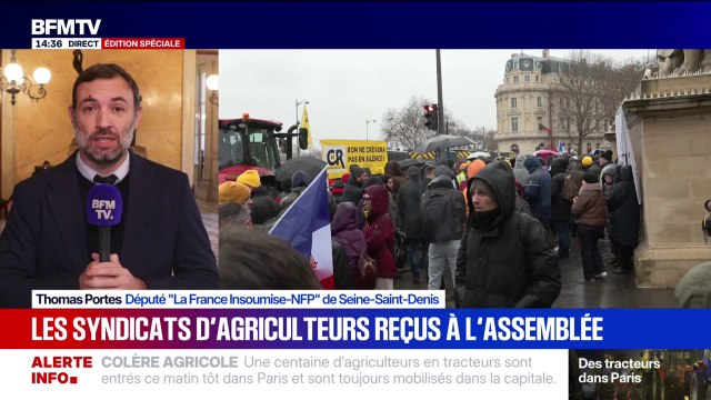 Nous demandons qu'Emmanuel Macron dise non à l'accord du Mercosur affirme Thomas Portes, député de La France insoumise de Seine-Saint-Denis