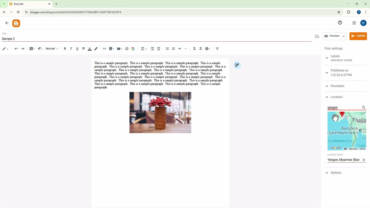 Blogger 15 Adding Geotags
