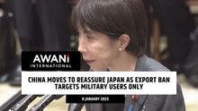 China moves to reassure Japan as export ban targets military users only