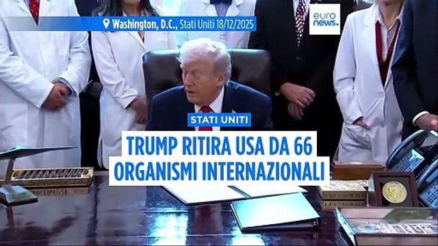 Trump ritira gli Stati Uniti dal trattato Onu sul clima e da altri 65 organismi globali