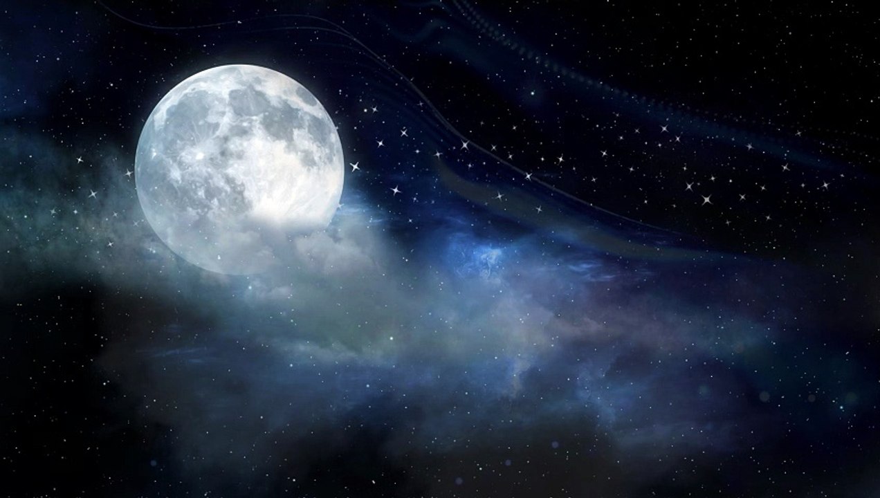 La lune glisse au cœur de la nuit, au rythme d’une musique pour dormir 4K