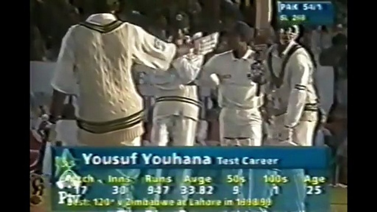 Muhammad Yousaf 8 off 45 Balls 57 Mins 1 Four vs Sri Lanka Ist innings of 2nd Test at Peshawar in March 2000