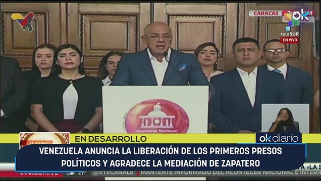 Venezuela anuncia la liberación de los primeros presos políticos y agradece la mediación de Zapatero