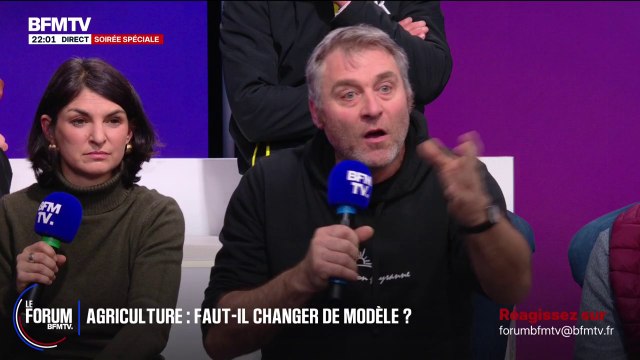 FORUM BFM - Colère agricole: Il y a une cogestion de l'agriculture avec la FNSEA (...) on sait que c'est pas Annie Genevard qui décide mais Arnaud Rousseau , dénonce Stéphane Galais (Confédération paysanne)