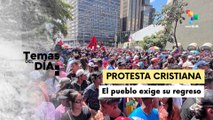 Juventud y familias cristianas en las calles exigen el retorno del Pdte. Maduro y su esposa