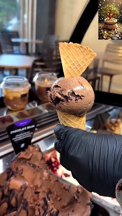 ice Cream gelato#icecream #chocolate #cake #dessert #food #foodie #ترند #حلويات # #streetfood