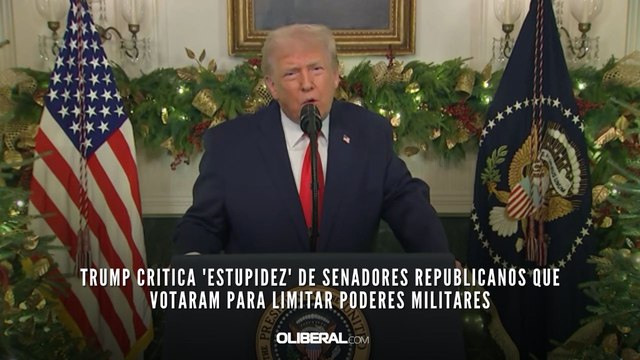 Trump critica 'estupidez' de senadores republicanos que votaram para limitar poderes militares