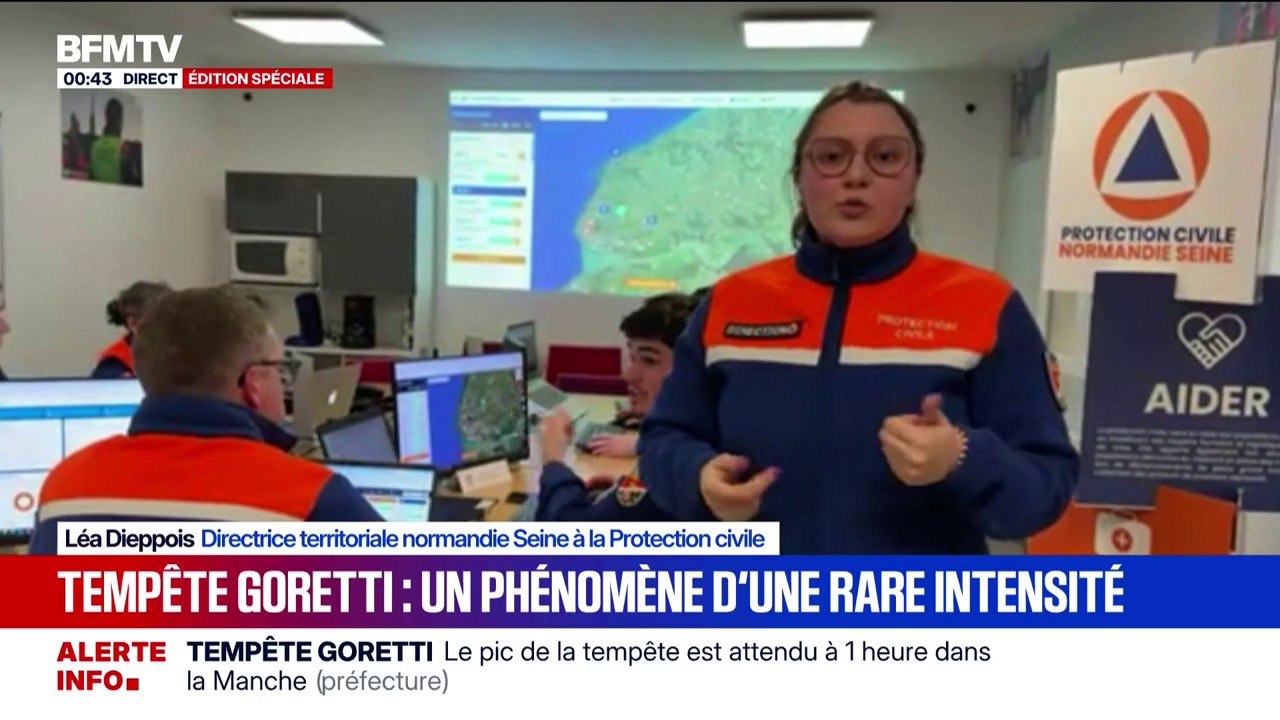 Tempête Goretti: une cellule de coordination opérationnelle de la protection civile a été mise en place en Normandie