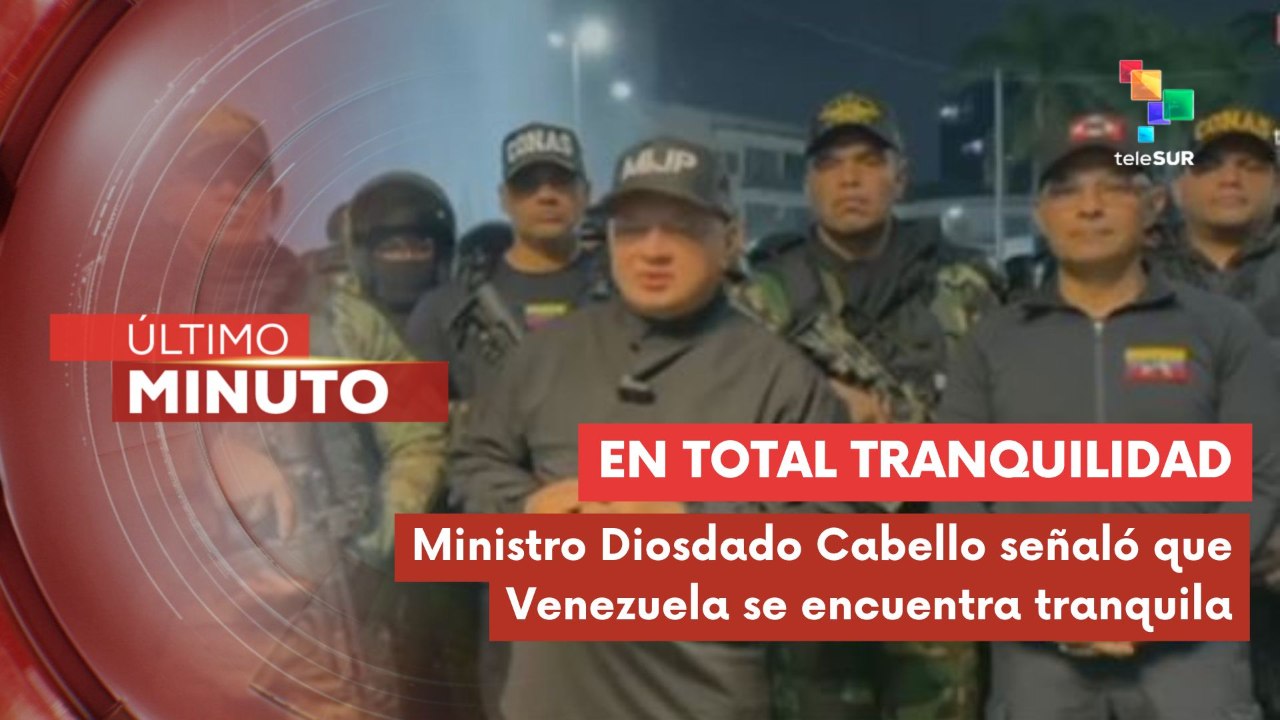 Ministro Diosdado Cabello destaca tranquilidad en Caracas