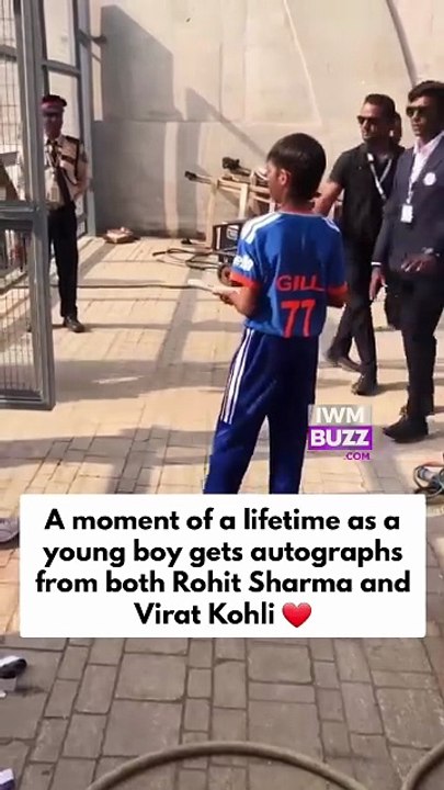A lucky young fan had a dream moment as he received autographs from cricket legends Rohit Sharma and Virat Kohli ahead of the IND vs NZ series in Vadodara