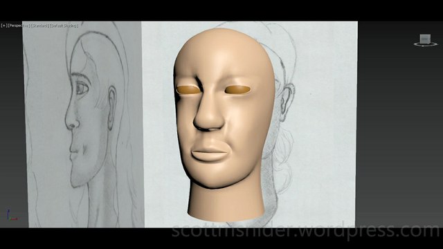 Flame: 3DS MAX Practice Polygon Modeling Head Model Video #135 (01-09-2026)