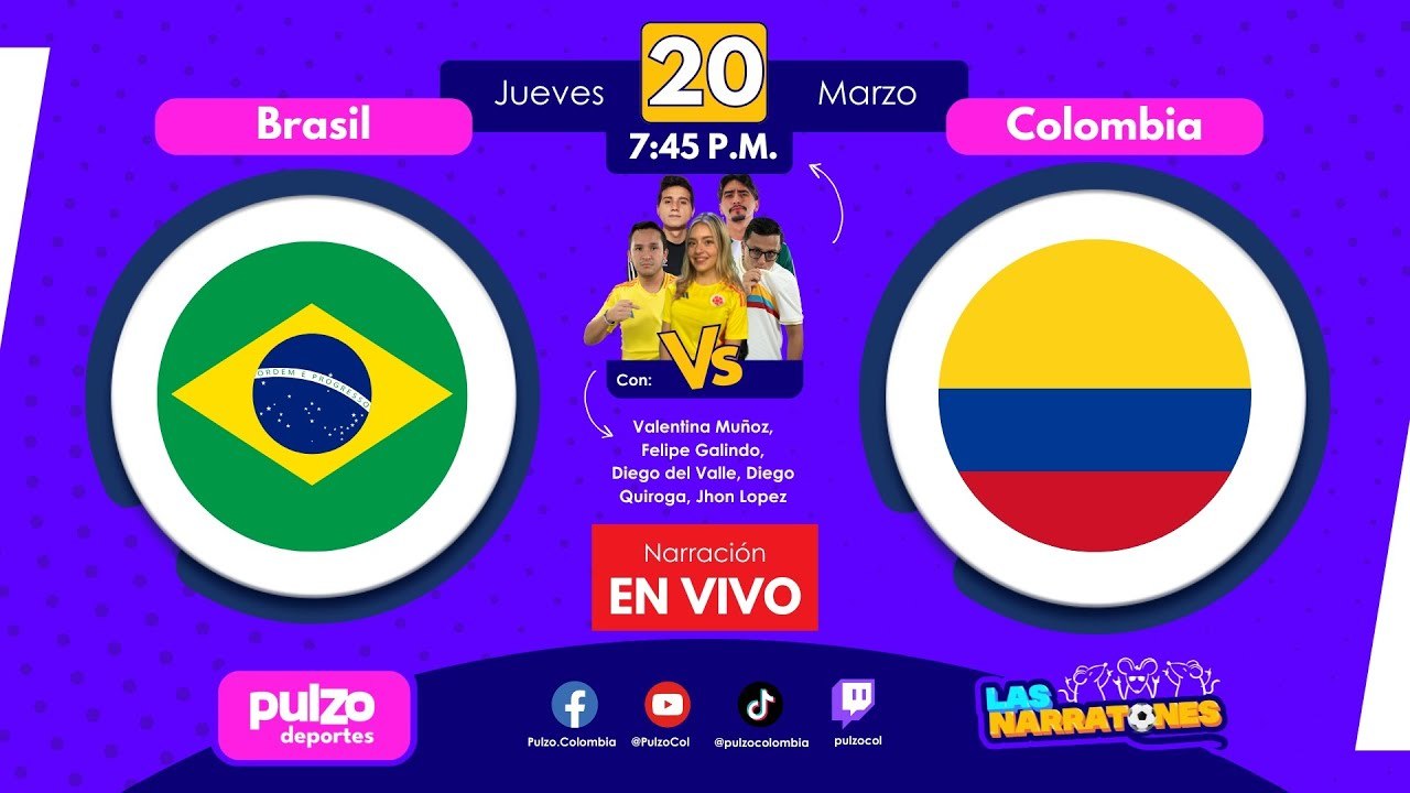 🔴 EN VIVO: Brasil vs Colombia, Eliminatorias Copa del Mundo - Fecha 13 | Pulzo Deportes