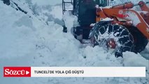 Tunceli’de yola çığ düştü