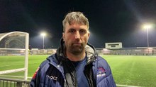 Farnham Town manager Paul Johnson post-Havant & Waterlooville