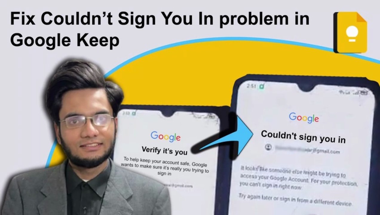 Fix Verify It’s You Error in Google Keep | Couldn’t Sign You In ...