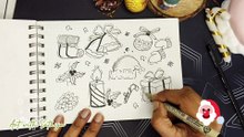 Christmas Doodle Art | Easy Holiday Drawing Ideas for Beginners