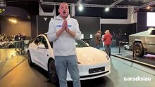 La Model 3 Standard est sur le stand Tesla au Salon de Bruxelles