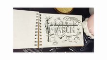 March Doodle Art | Spring Theme Easy Doodle Drawing | Simple Art for Beginners