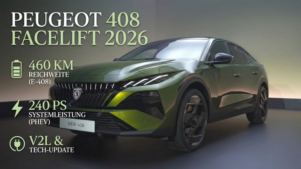 Plug-in-Hybrid & E-Modell: Peugeot 408 Facelift im Detail