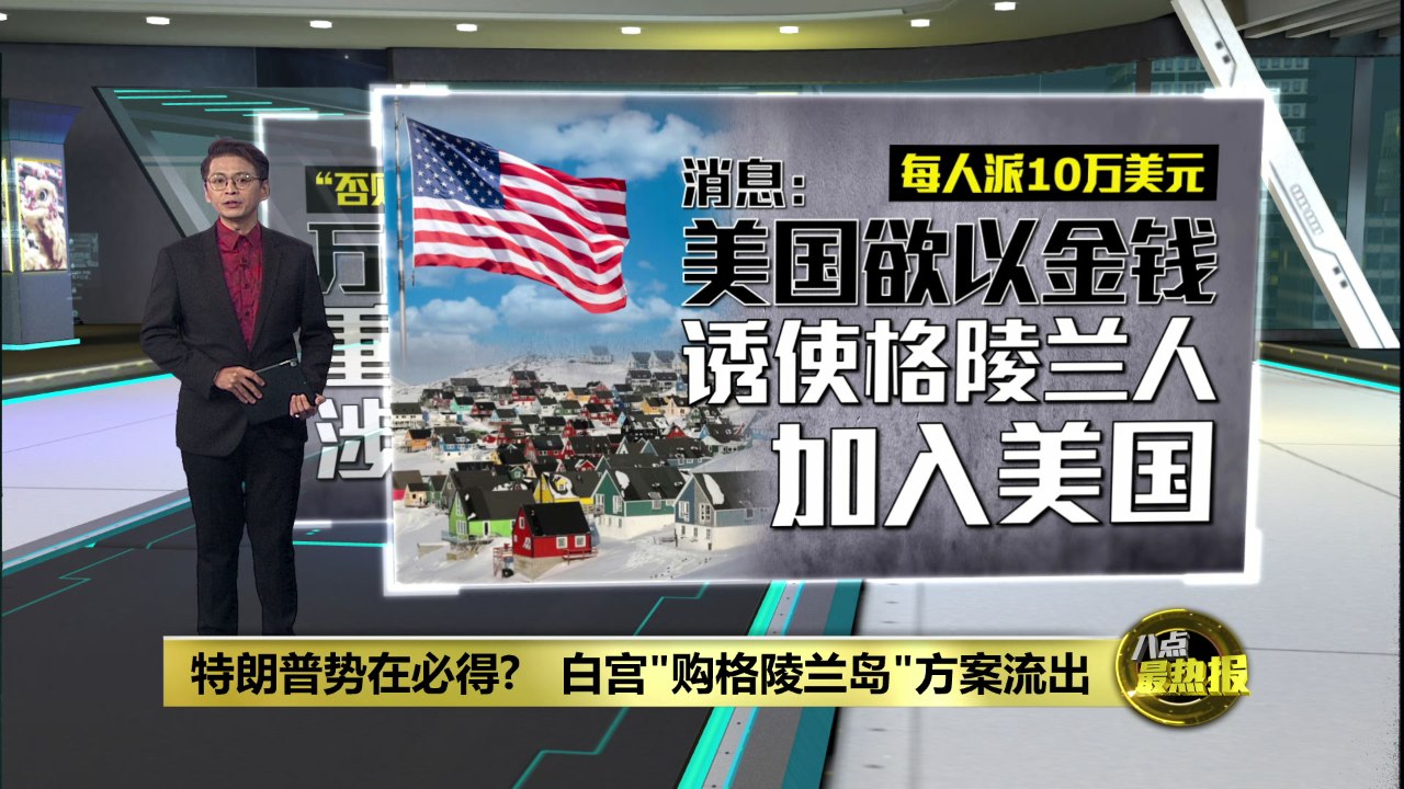 特朗普为拿下格陵兰岛再出招？消息：或使用金钱诱惑