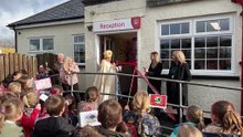 Bishop of Crediton Moira Astin cutting the ribbon (Will Goddard, Crediton Courier)