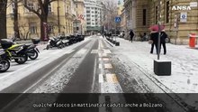 Spolverata di neve a Bolzano, 15 cm a passo Resia