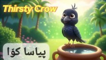 Thirsty Crow Animated Story for Kids | Moral Lesson Cartoon