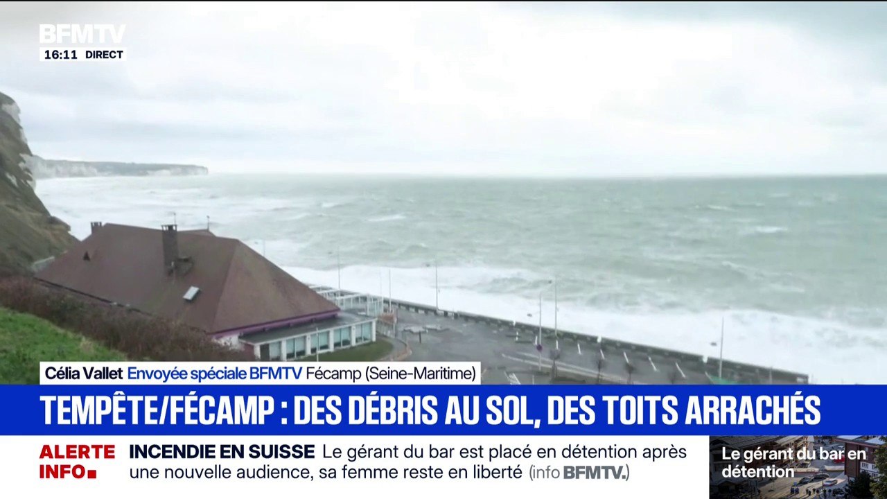 Tempête Goretti: le maire (DVD) de Fécamp, David Roussel, fait le point sur les dégâts