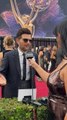 Adam Scott Enjoys Veggie Chips on the Emmys Red Carpet, Courtesy of Drew Afualo