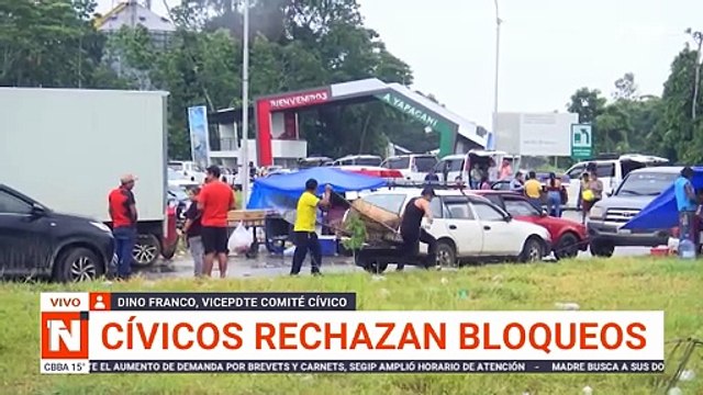 CÍVICOS RECHAZAN BLOQUEOS