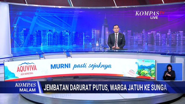 Warga & Relawan Jatuh ke Sungai Akibat Jembatan Penyeberangan di Aceh Putus | KOMPAS MALAM