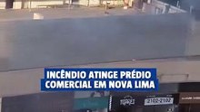 Incêndio atinge prédio comercial em Nova Lima