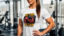 No pain. No gain. 💪  Gym hoodie for real lifters 🔥  https://www.teepublic.com/hoodie/86103365-no-pain-no-gain-retro-muscular-bicep-bodybuilding-#gym #fitness #hoodie #gymlife #motivation