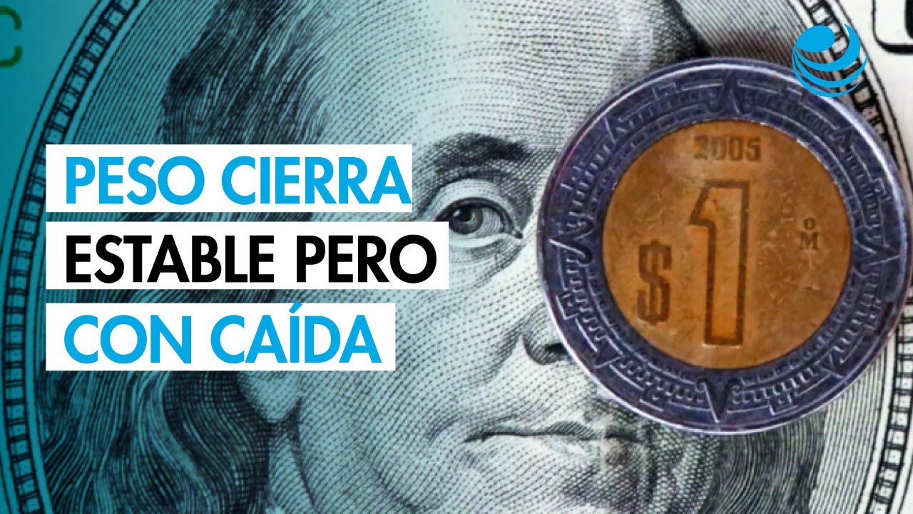 Peso mexicano cierra estable contra el dólar, pero registra su primera caída semanal de 2026