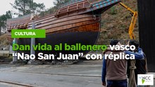 Dan vida al ballenero vasco “Nao San Juan” con réplica