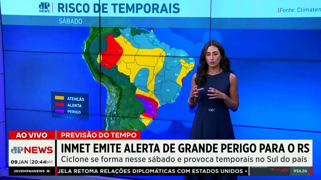 Previsão do Tempo: Ciclone extratropical aciona alerta de grande perigo para Rio Grande do Sul