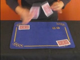 Coins and cards Magic trick