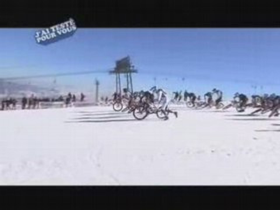 Taig Khris teste le VTT sur neige