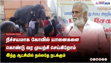 நிச்சயமாக கோவில் யானைகளை கொண்டு வர முயற்சி செய்கிறோம் இந்த ஆட்சியில் நல்லதே நடக்கும்