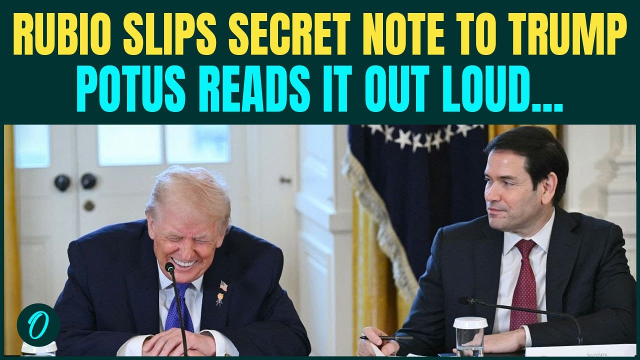 Moment: Trump INTERRUPTED by Secy Rubio During Meeting, RECEIVES Secret NOTE on Venezuelan Oil Deals
