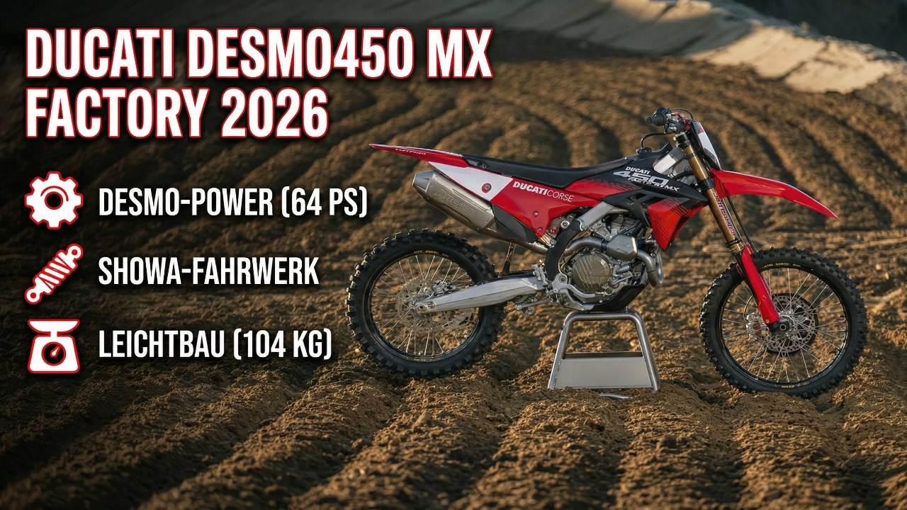 Motocross-Update: Ducati Desmo450 MX Factory 2026 im Check