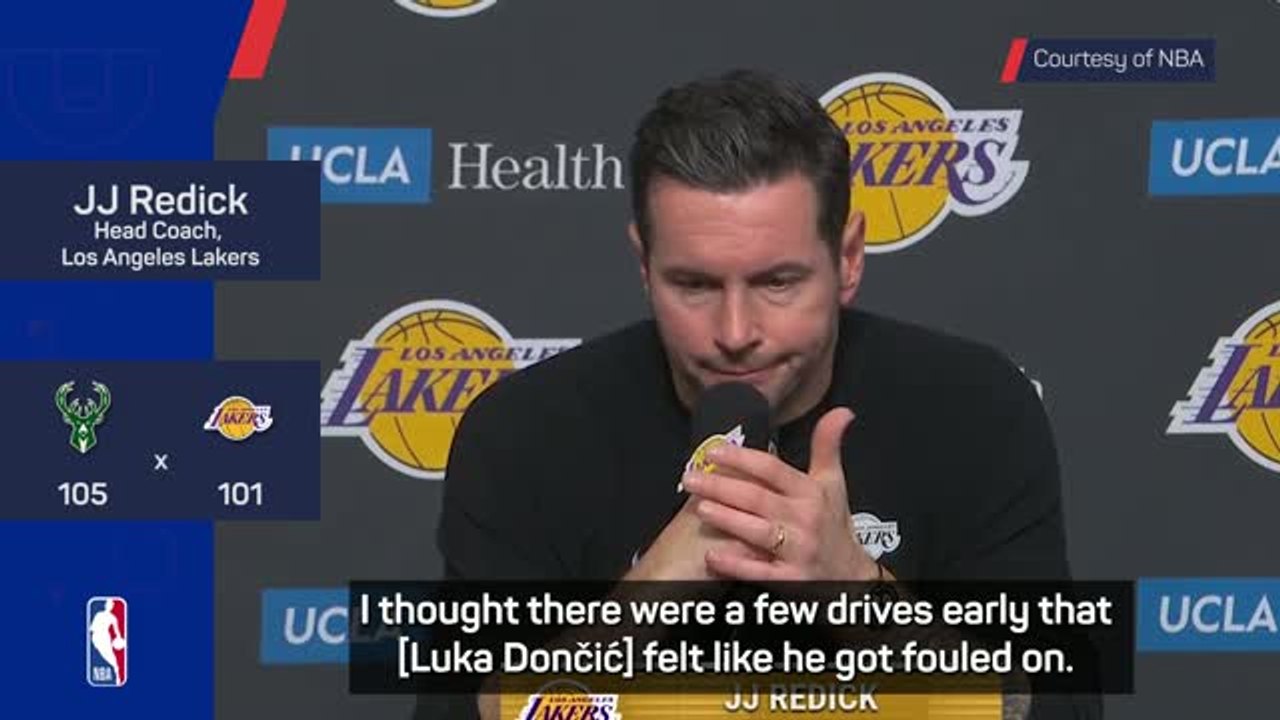 Redick defends Doncic after he fouled out in Lakers' loss