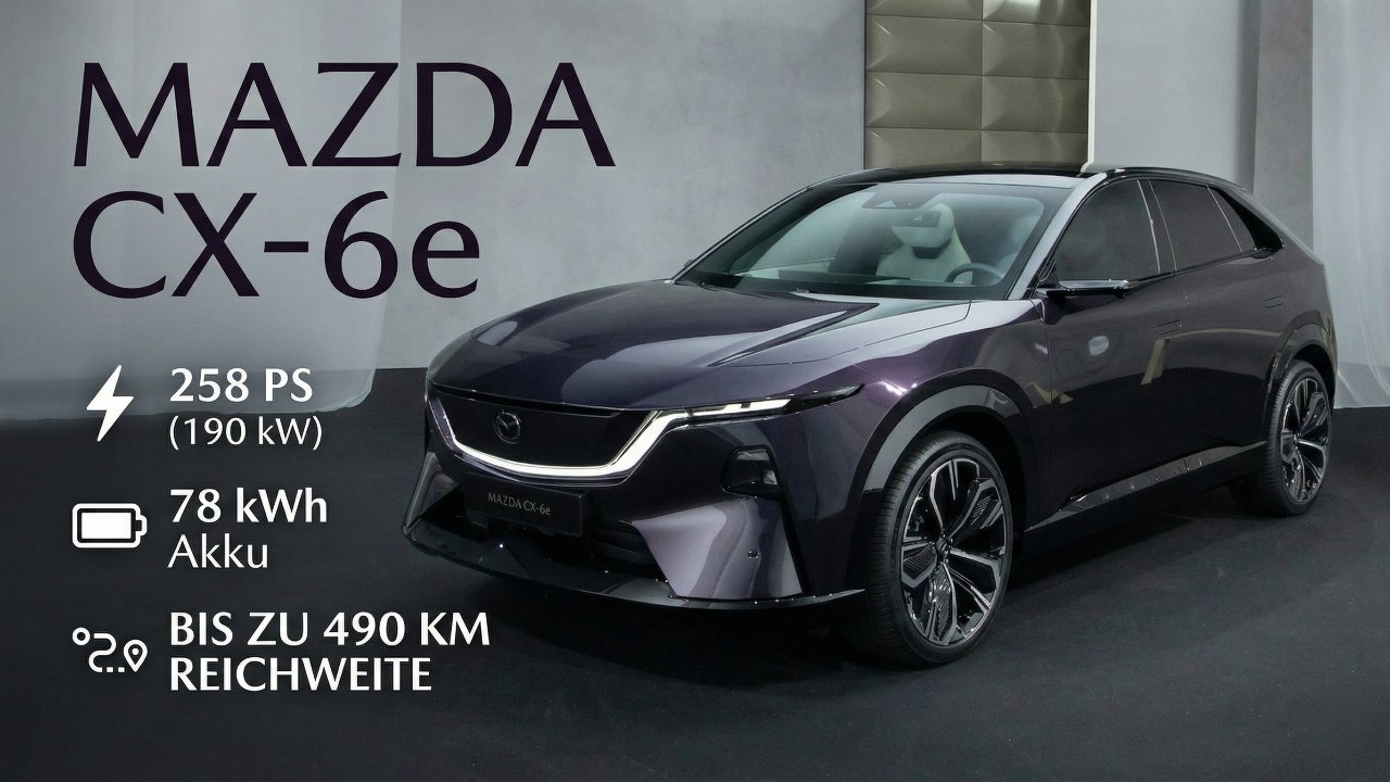 Elektro-SUV 2026 Mazda CX-6e im Fokus: Fahrleistung, Akku, Design