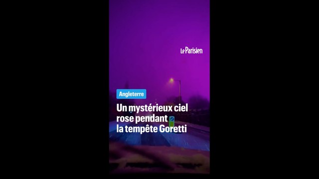 Le ciel de Birmingham se teinte de rose pendant la tempête Goretti