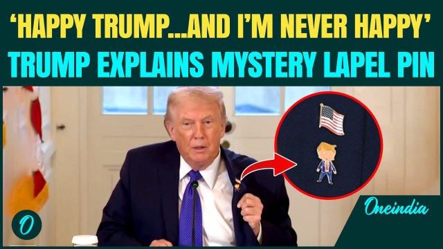 MOMENT: “Happy Trump” Pin STEALS Spotlight as Donald Trump Speaks to Press in Oval Office