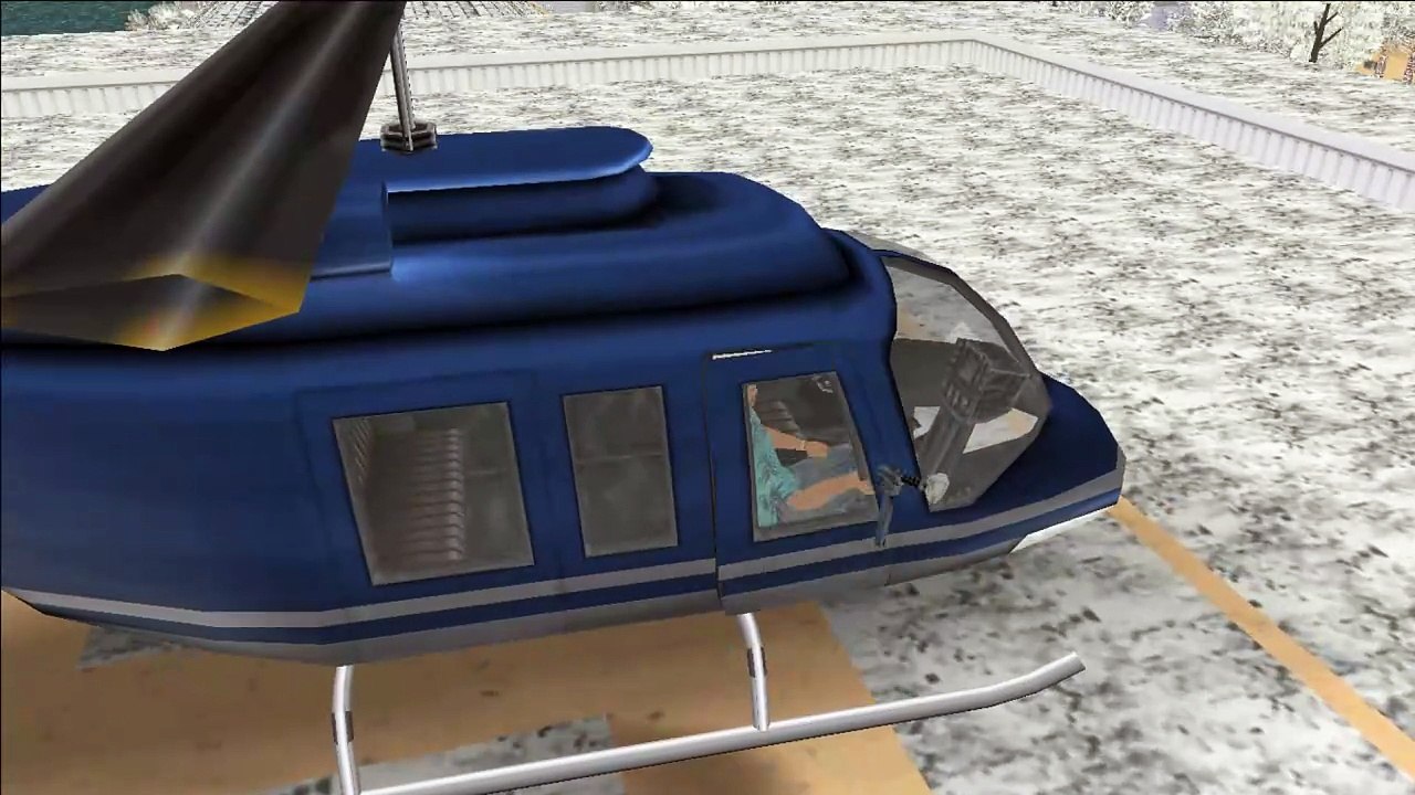 GTA Vice City,  Snow Conversion | Cold Day Mod | Video - 13, Flying a helicopter - First-person view
