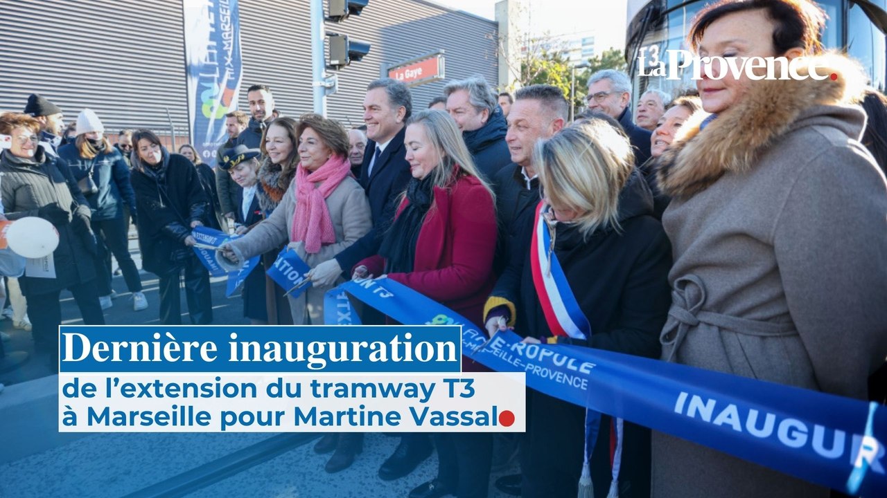 Dernière inauguration de l’extension du tramway T3 à Marseille pour Martine Vassal